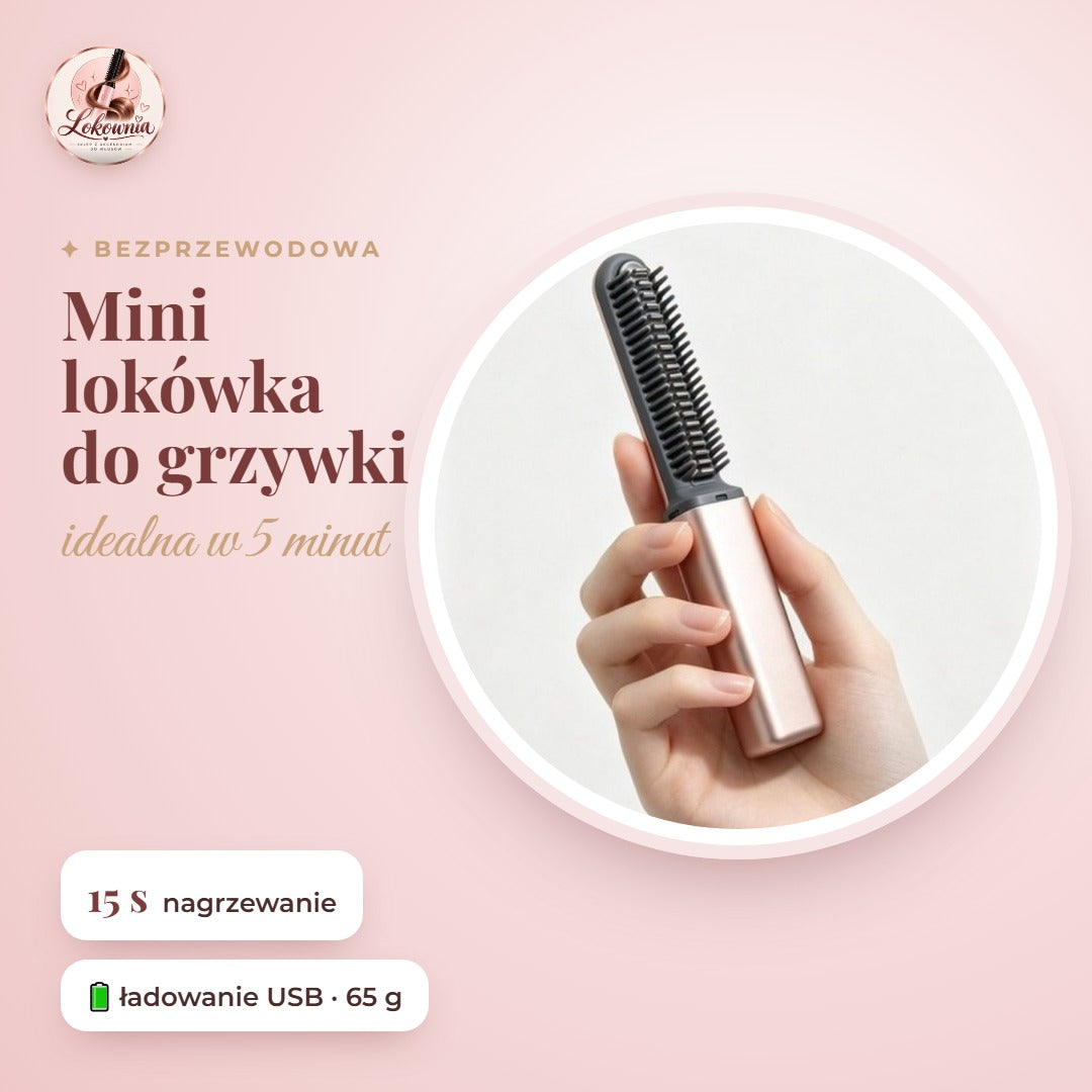 Bezprzewodowa mini lokówka do grzywki Lokownia